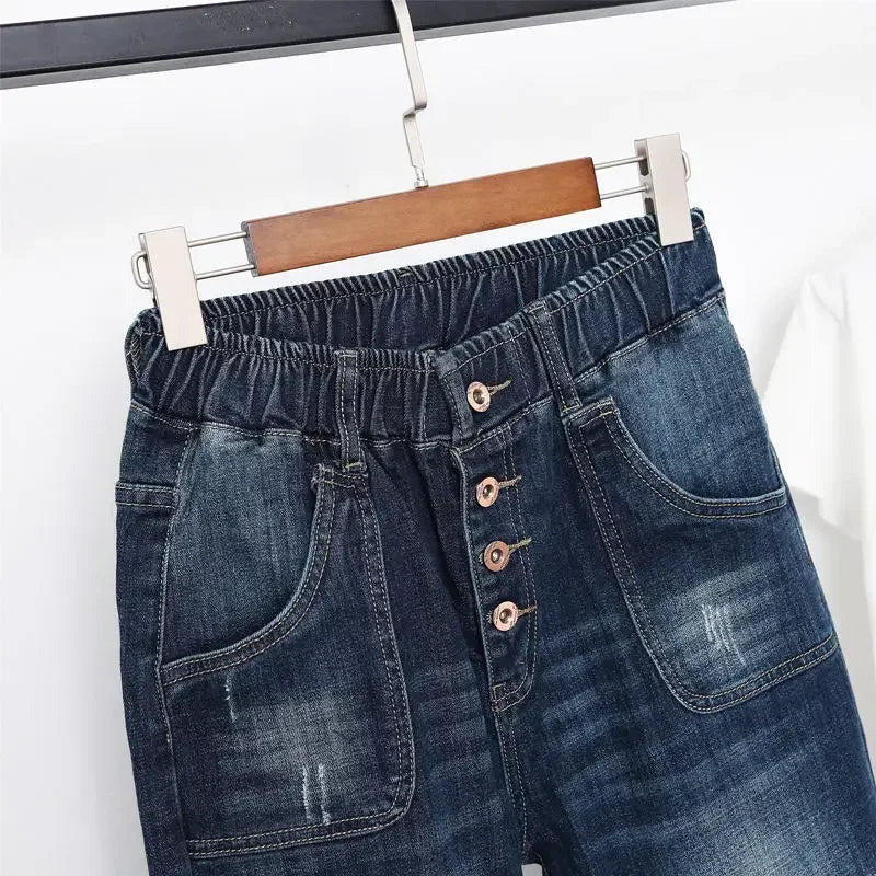 Jean Femme Grande Taille 5XL — Vintage Ample Sarouel Streetwear