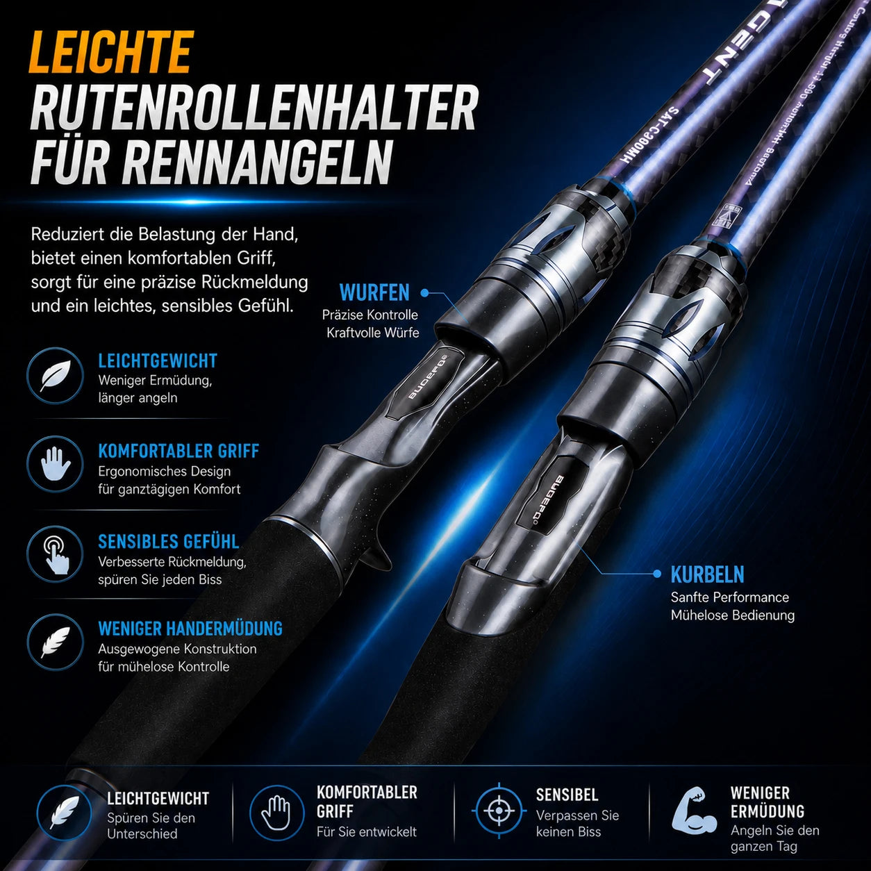 Canne à pêche BUDEFO SECRET AGENT 1.8m 2.4m 3.0m en carbone 30T, spinning et baitcasting, avec guides FUJI, canne de voyage pour leurres 2-70g L/ML/M/MH