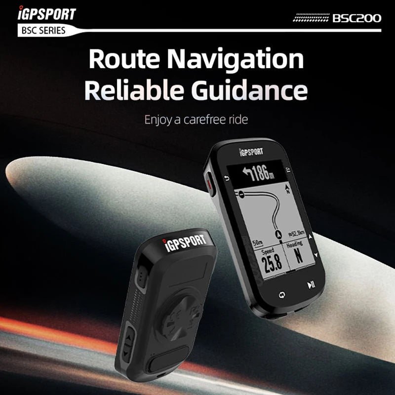 IGPSPORT BSC200 GPS Cycle Bike Computer Wireless Digital Bicycle Speedometer ANT+ Route Navigation Stopwatch Cycling Odometer