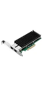X540-T2 Chipset Intel PCIe x8 double cuivre RJ45 10Gbps Port Ethernet carte réseau PCIE-X8 X16