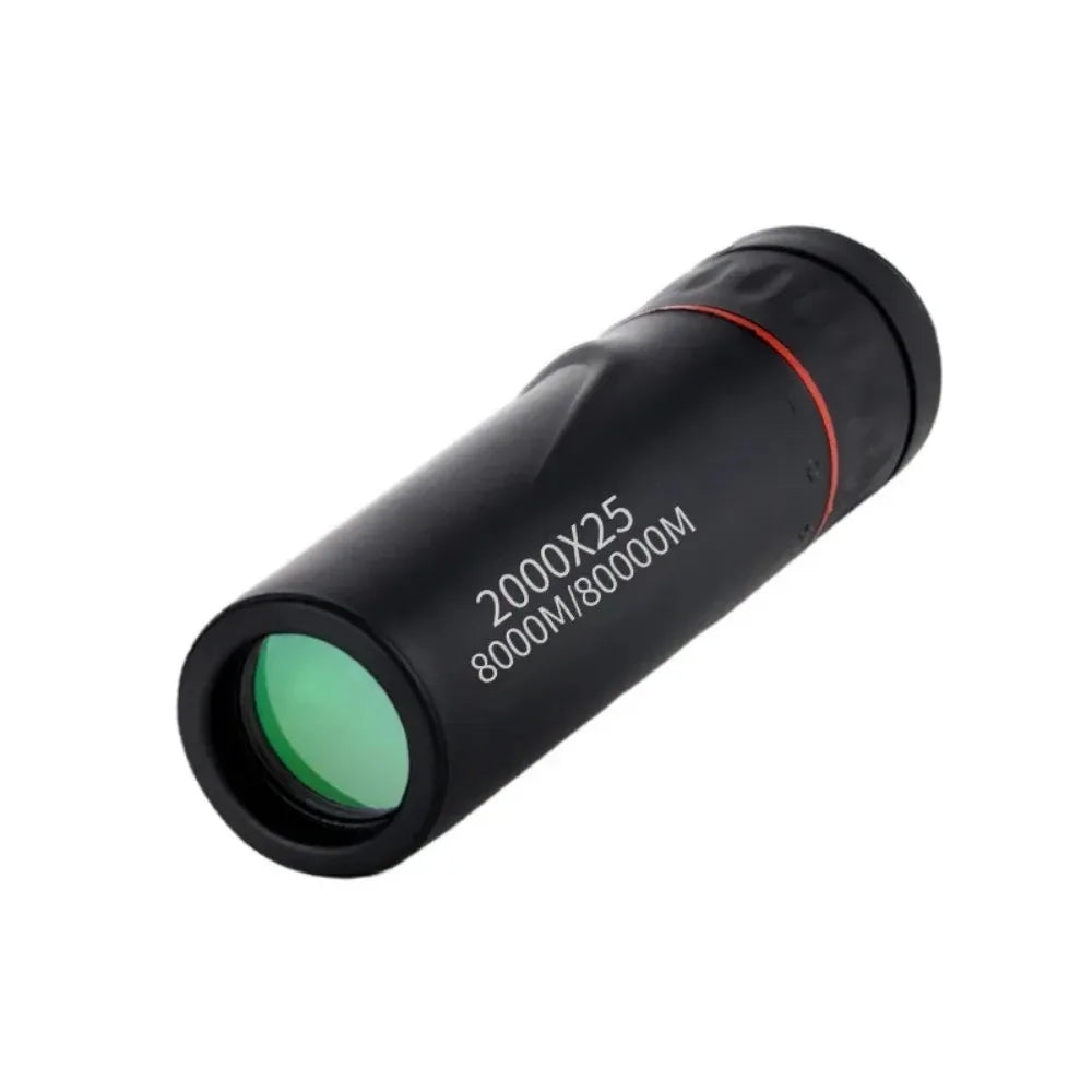 Télescope monoculaire HD 2000x25 : Mini portable, pour le camping en plein air, la chasse et l'observation des oiseaux