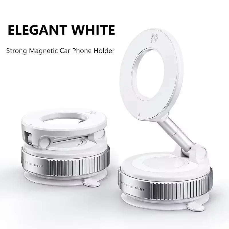 Support Téléphone Voiture Magnétique Pliable 360° — Fixation Ventouse Streaming
