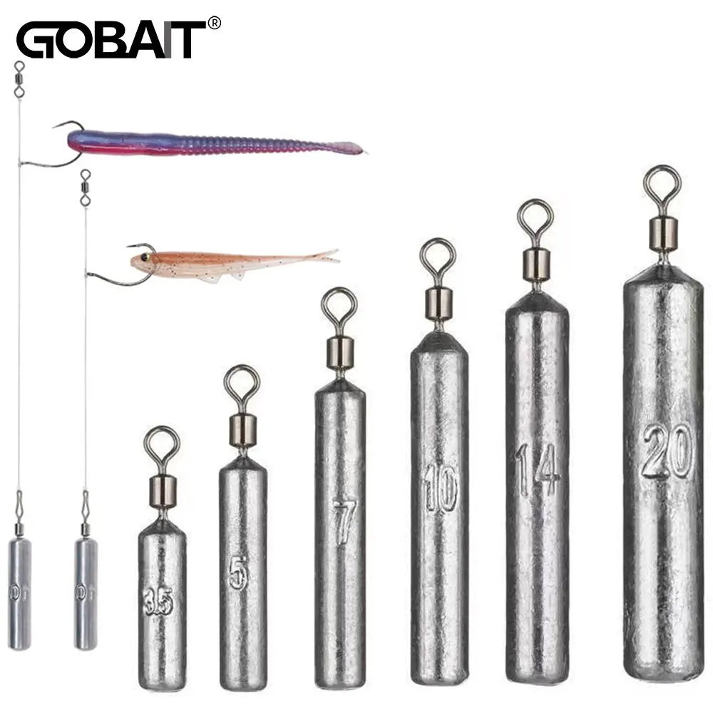 Le poids de pêche 15pcs/lot plombs 7 moules 3.5g 5g 10g tube 20g 14g 子弹铅 pendentif en métal verticale pince outil Sast Pesca kit de pêche en mer