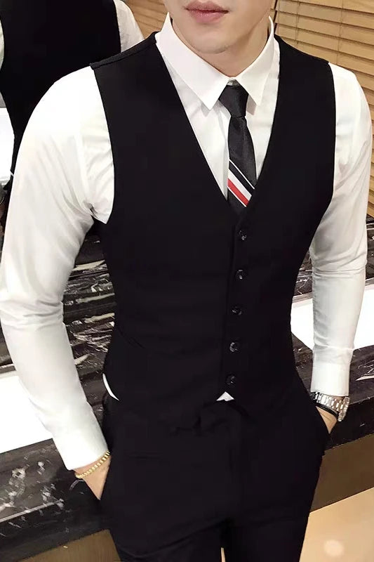 Gilet d'affaires formel pour homme slim — grande taille, décontracté, M-6XL