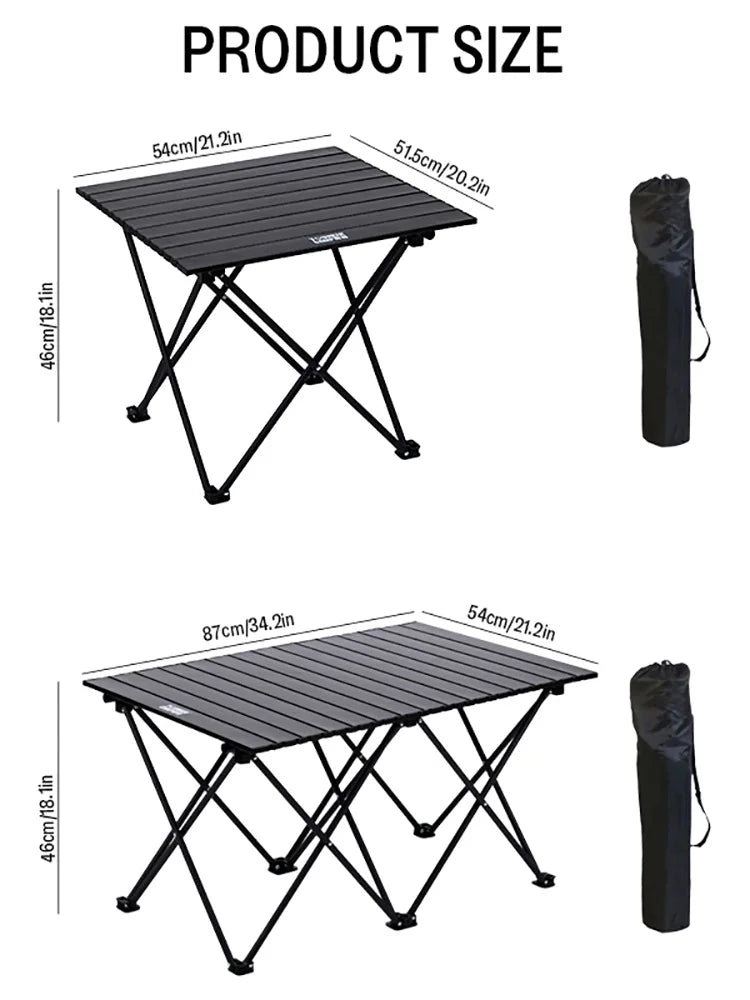 Table pliante d'extérieur, légère et Portable, pour Camping pique-nique, rouleau d'œufs, voyage sur route, petite Table ultralégère en alliage d'aluminium