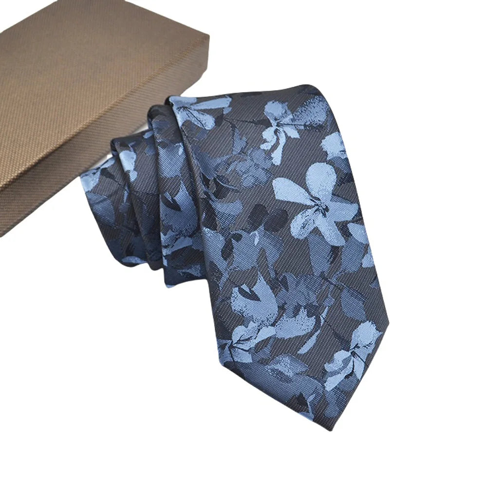High Quality Men's Jacquard Floral Dot 8cm Tie Accessories Daily Wear Shirt Suit Tie Wedding Party Gifts Tie
