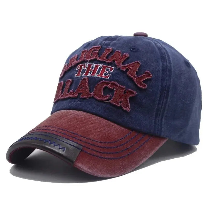 Casquette de Baseball Vintage unisexe, chapeaux en coton délavé pour hommes et femmes, casquette décontractée avec lettres noires brodées, casquette de sport de plein air