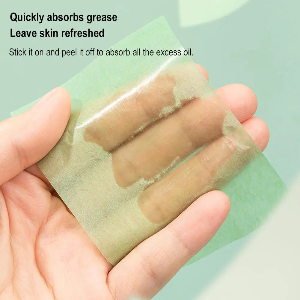 100 piezas de papel secante facial nuevo, toallitas faciales portátiles, limpiador facial, control de grasa, herramientas de limpieza facial absorbentes de aceite