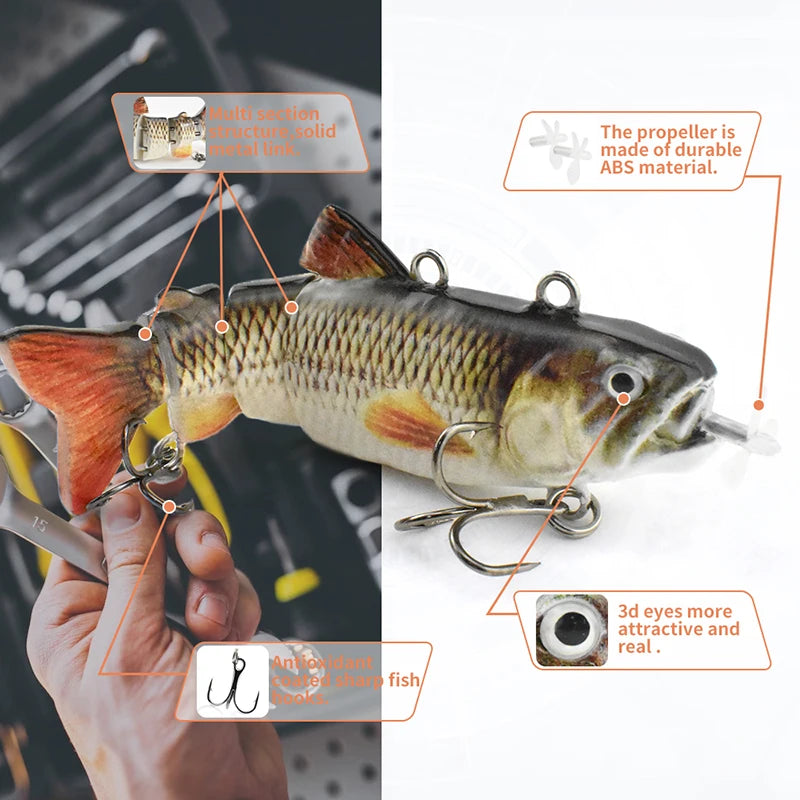 Leurre de Pêche Robot Électrique — Nage Automatique Haute Attraction