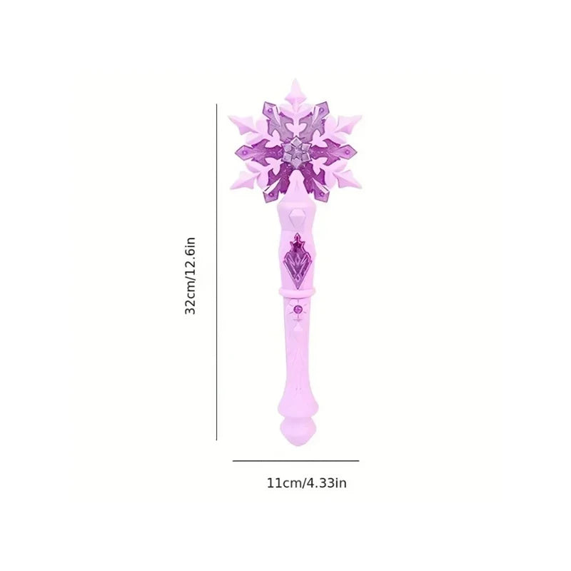 Baguette de neige princesse pour filles, jouet féerique, baguettes lumineuses, noël, Halloween, jouets pour enfants, flocon de neige, bâtons lumineux, Cosplay pour enfants