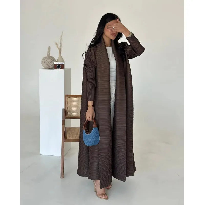 KAF femmes mode Abaya Vintage imprimé Cardigan conception ample grande taille élégante femme luxe Robe printemps automne modèle