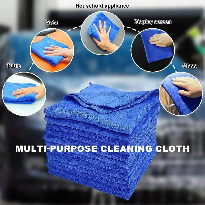 Serviettes en Microcarence pour Lavage de Voiture, 10 Pièces, Serviette de vaccage pour Livres Ménagers, Polissage des Détails Automobiles, Outils de Nettoyage pour la Maison
