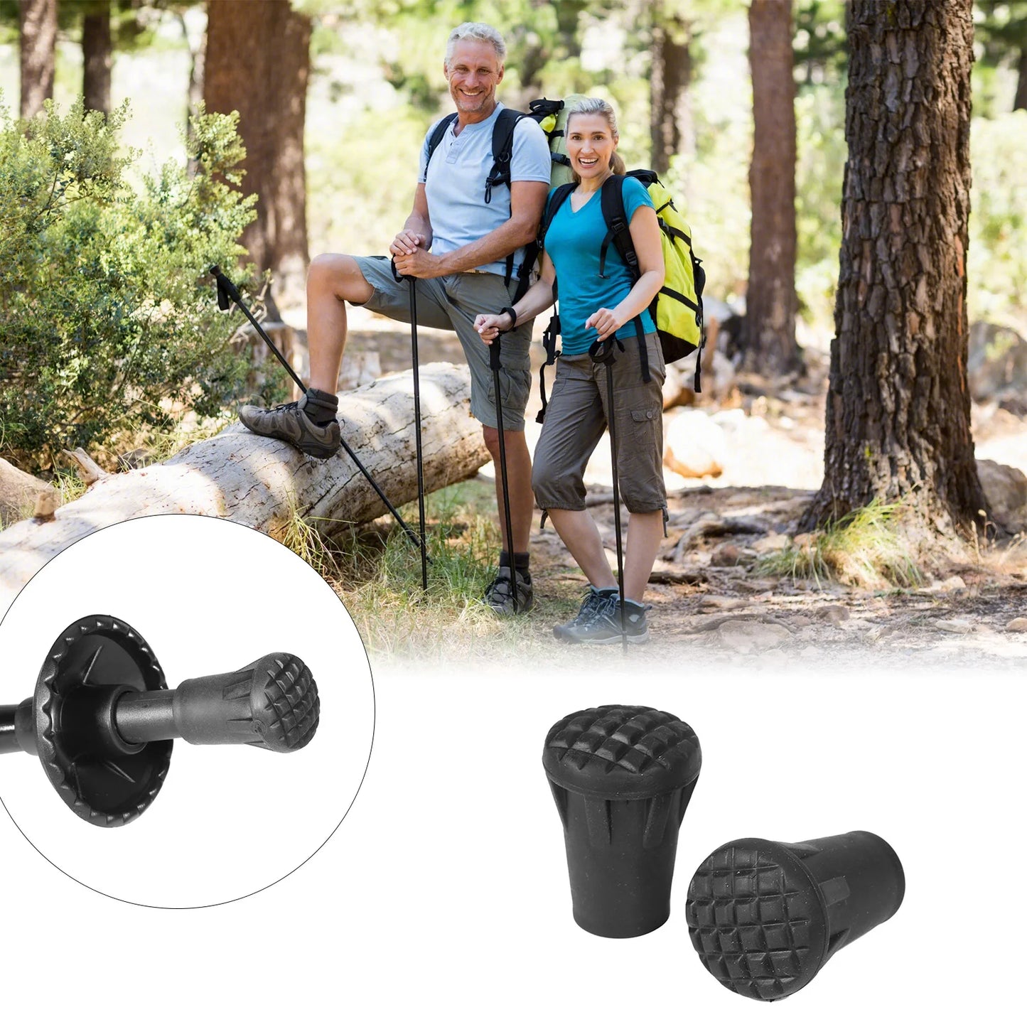 /ensemble remplacement en plein air Trekking randonnée pôle pointe fin bâton de marche couverture protecteur bâton de marche pointe fin canne protecteur