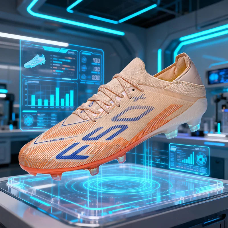Chaussures de Football Tige Haute Crampons Longs — Futsal & Gazon Professionnel
