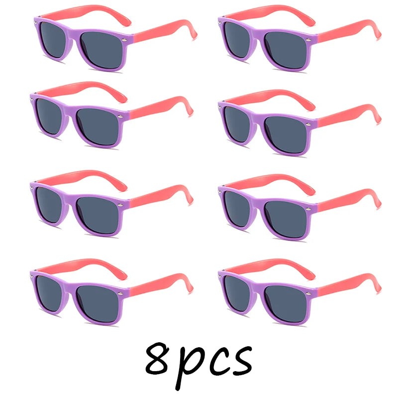 Lunettes de Soleil Enfants Assorties — Pare-Soleil Été Résistant UV Garçon Fille