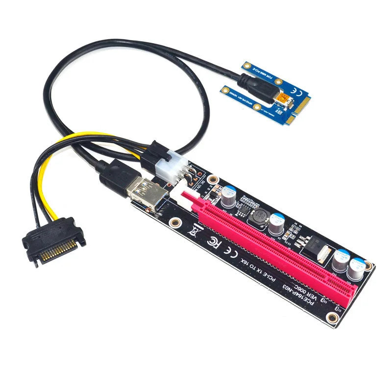 Mini PCIe vers PCI express 16X Riser pour ordinateur portable carte graphique externe EXP GDC BTC Antminer Miner mPCIe vers PCI-e slot carte minière