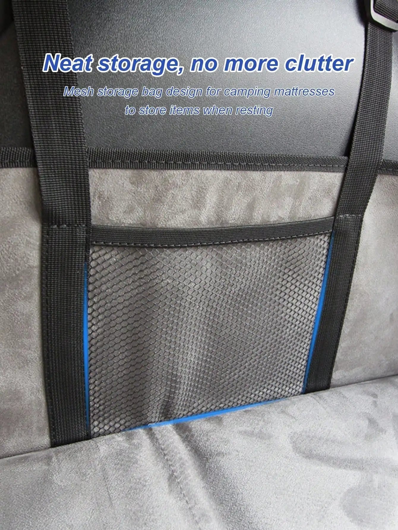 1 extension de lit de voiture – Idéal pour le camping, les voyages sur route et les voyages de nuit, matelas d'extension pliant.