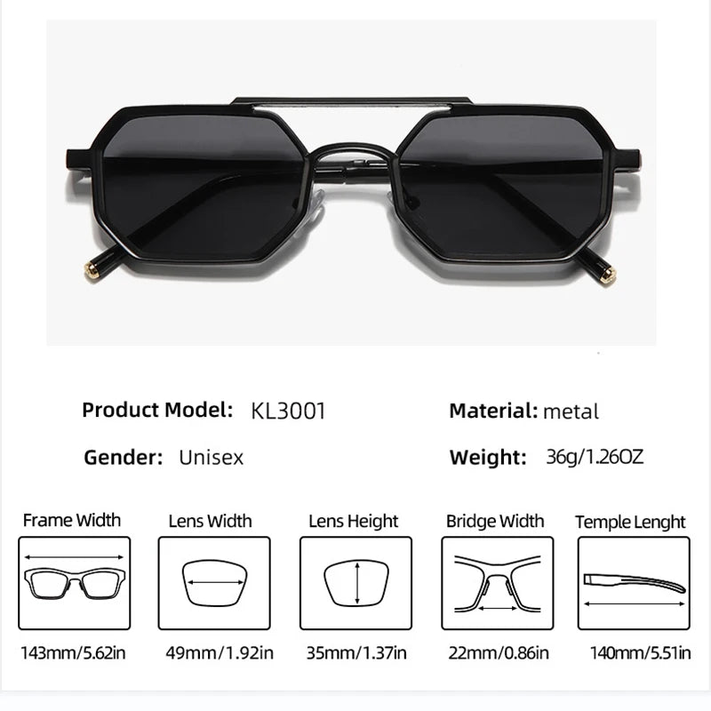 Lunettes de soleil carrées pour hommes Steampunk vintage — femmes, mode, rétro