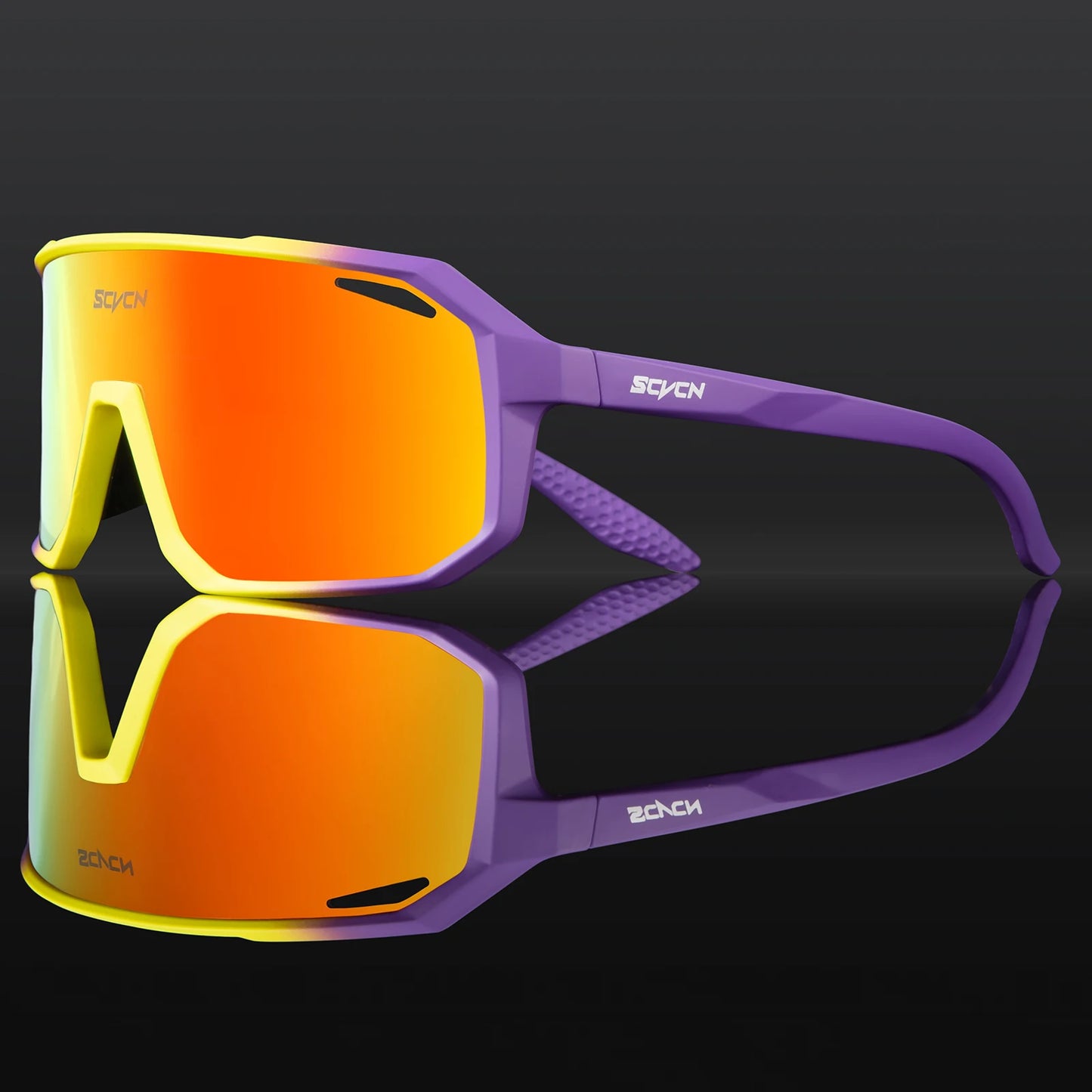 SCVCN Men's Cycling Sunglasses Women's Mountain Bike Road Bike Driving Glasses Outdoor Sports Racing Eyewear UV400 Hiking Glasses