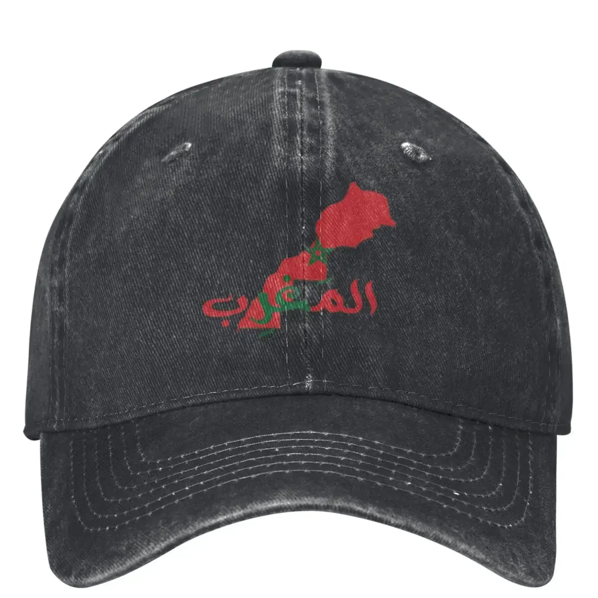 Casquette de baseball décontractée carte Maroc — camionneur, chasse, camping, hip hop, hommes et femmes, printemps