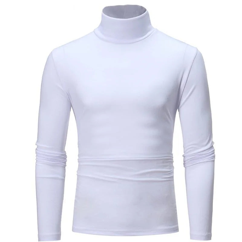 Ropa interior térmica de cuello alto para hombre, camisa delgada con corte cubierto, camiseta de manga larga, medias, ropa de invierno, otoño, Y-Men
