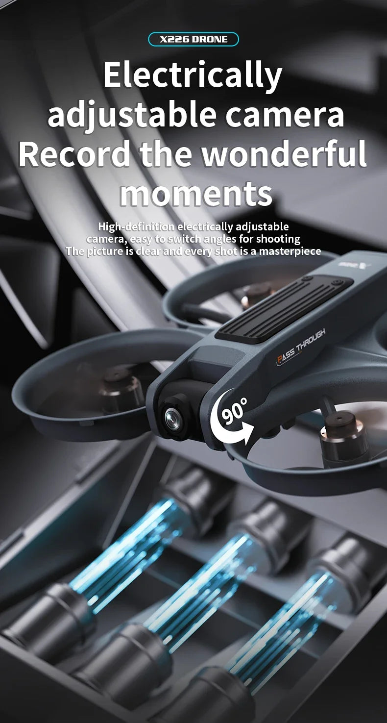 Mini dron profesional 4K Lenovo X226/X226VR, helicóptero teledirigido, avión RC, dron con pantalla, cuadricóptero, juguete de regalo para niños