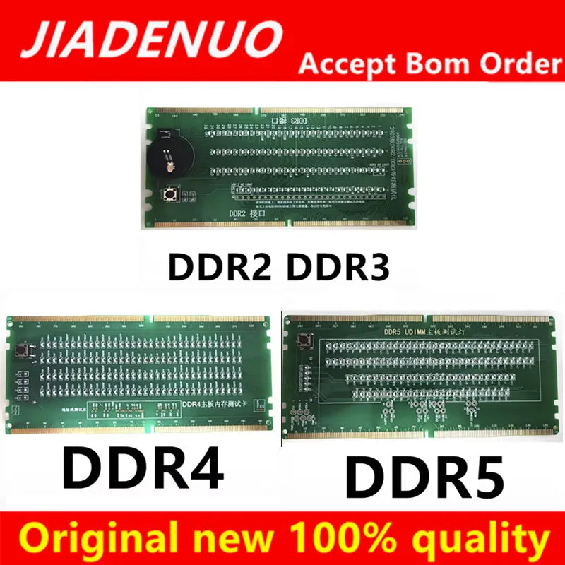 Carte de test d'analyseur de diagnostic SDRAM SO-DIMM, carte de test LED pour ordinateur portable, testeur de connecteurs de mémoire DDR2 DDR3 DDR4 DDR5
