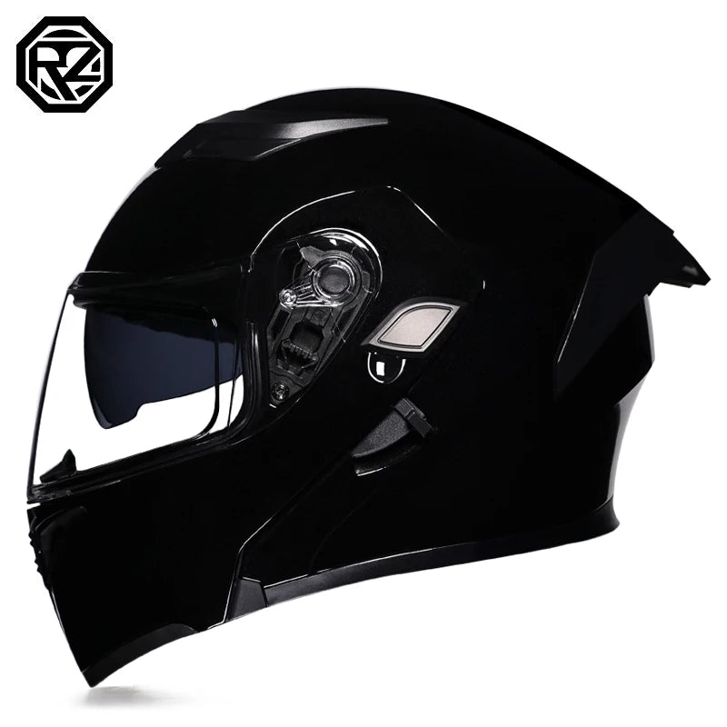 ORZ Motorcycle Helmets Dual Visors DOT Approved Modular Flip Up Helmet Full Face Motorcycle Racing Helmet Motocross Helmet DOT