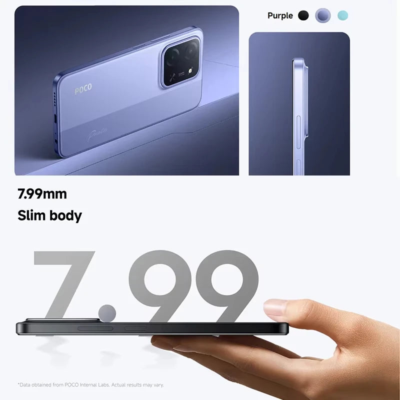 POCO C85 6GB/128GB 8GB/256GB NFC Version mondiale Smartphone 50MP caméra 6000mAh batterie