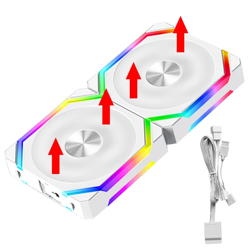 JUMPEAK CS120 ARGB ventilateur de refroidissement 360mm 240mm épissage empilable modulaire PWM silencieux 120mm RGB ventilateurs pour boîtier PC de jeu refroidisseur d'eau