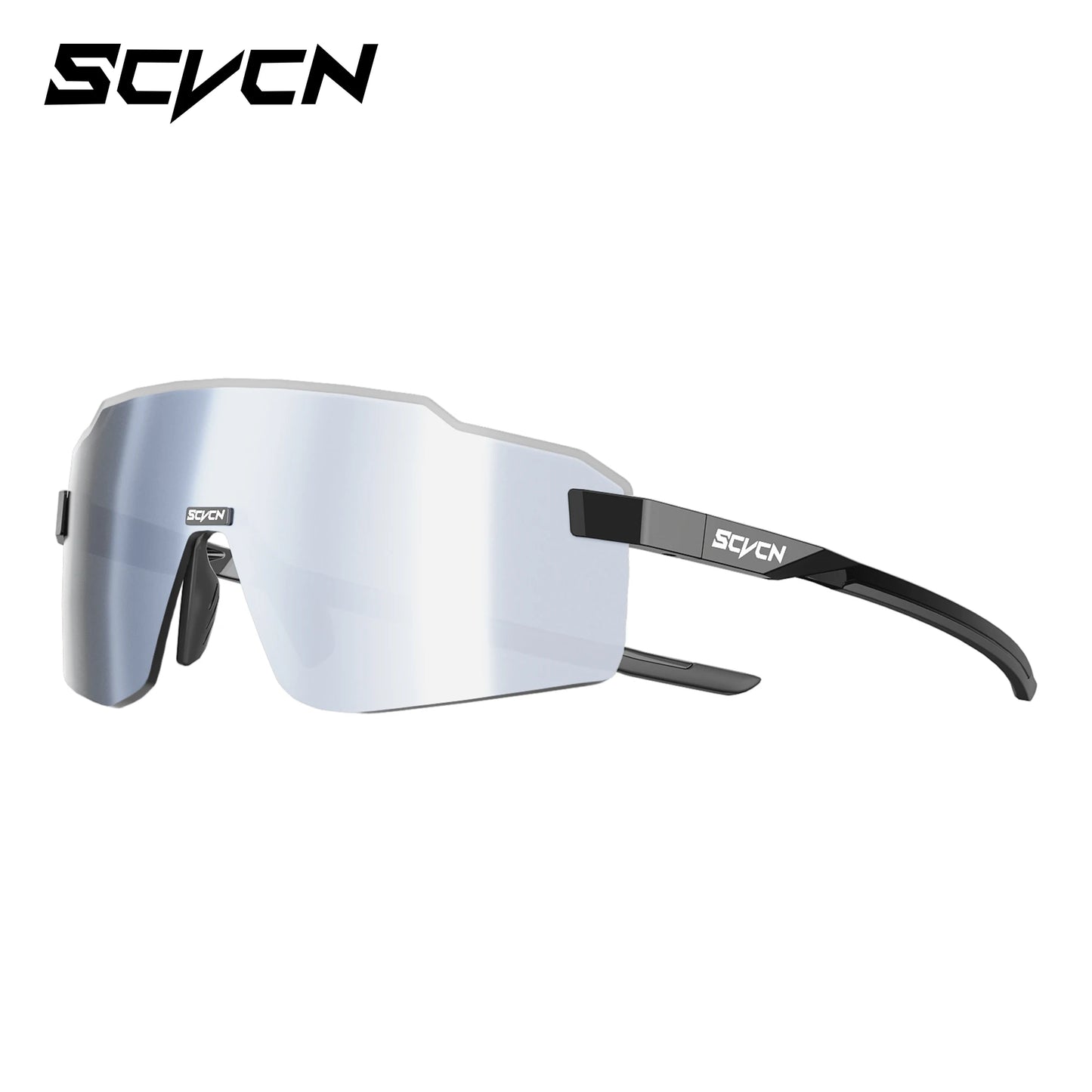 Lunettes de cyclisme photochromiques SCVCN pour hommes et femmes, lunettes de vélo de route et de VTT, lunettes de randonnée décontractées, coupe-vent