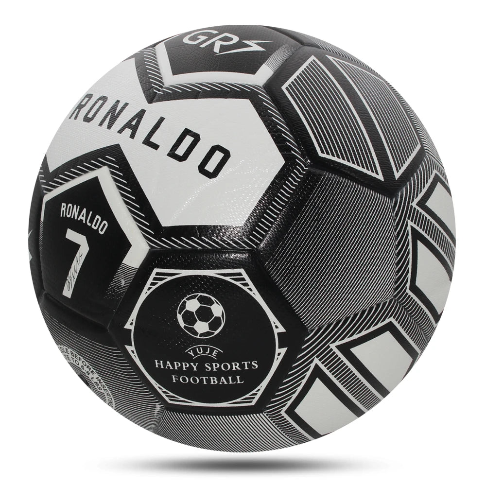Balones de fútbol de alta calidad, tamaño estándar 5, material de PU, equipo de gol sin costuras, juego de partidos al aire libre, entrenamiento de fútbol