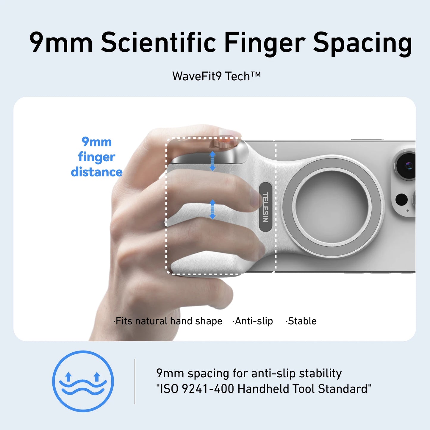 TELESIN Phone Camera Shooting Magnetic Handle Smartphone Stand Shooting Aid Remote Control Grip for iPhone Android Phone
