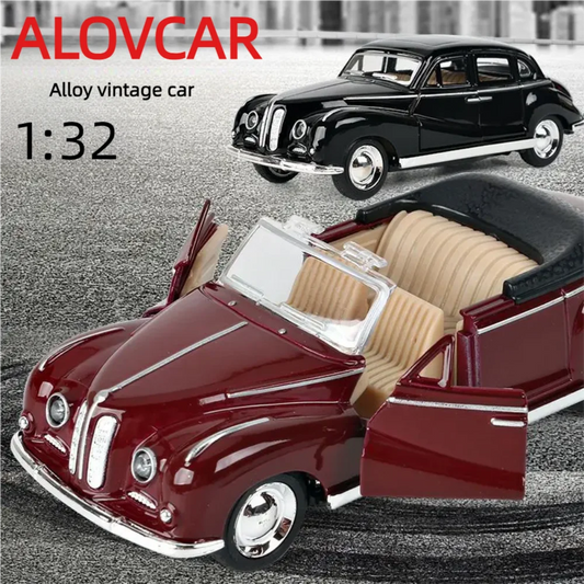 1:32 coches de juguete de aleación fundida a presión modelo clásico de aleación vintage, minicoche coleccionable, modelo retro, coche artístico antiguo, juguetes para niños, regalo