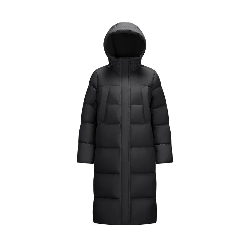 Abrigo largo impermeable de plumón para mujer Semir, nueva colección invierno 2025, abrigo holgado con capucha, abrigo de plumón sencillo para mujer