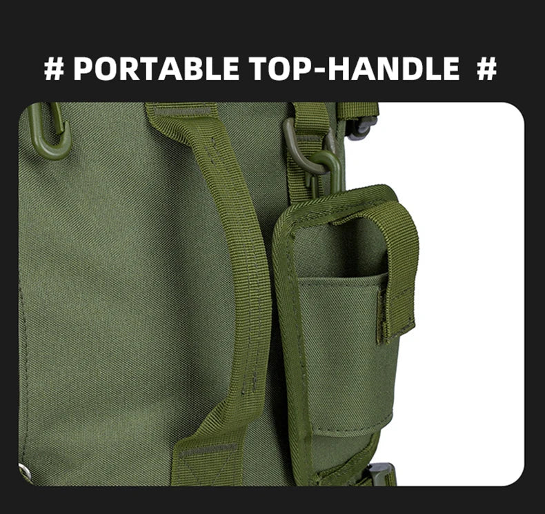 Sac à dos de pêche tactique, sac de matériel avec porte-canne, rangement d'équipement de poisson Molle Camping randonnée sac multifonctionnel en plein air