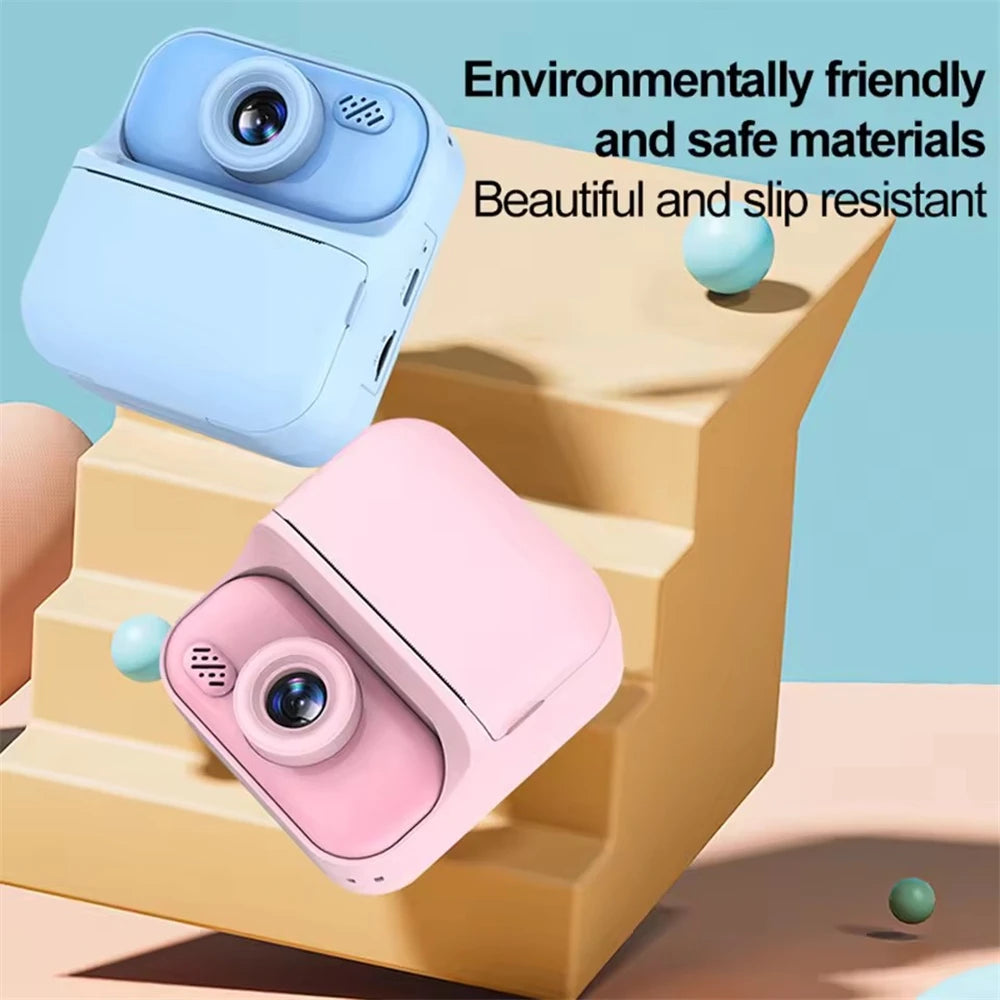 HD Instant Digital Camera, Portable Digital Camera with Instant Photo Printing, 2.4 Inch, for Girls and Boys, Birthday Gifts