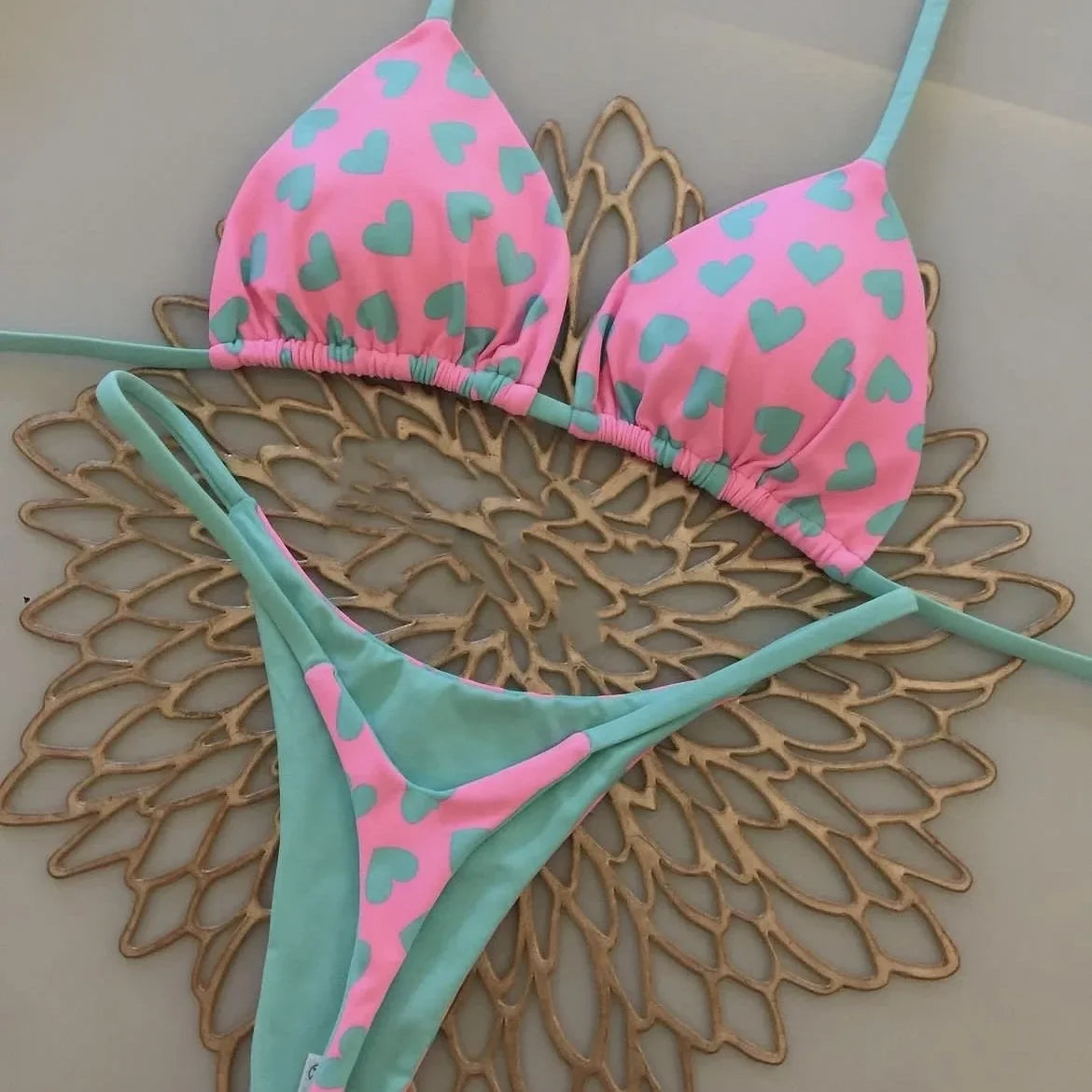 Nouveau Bikini femmes maillot de bain plage vacances maillots de bain imprimé léopard Sexy Bikini ensemble maillots de bain maillot de bain string maillot de bain Biquinis