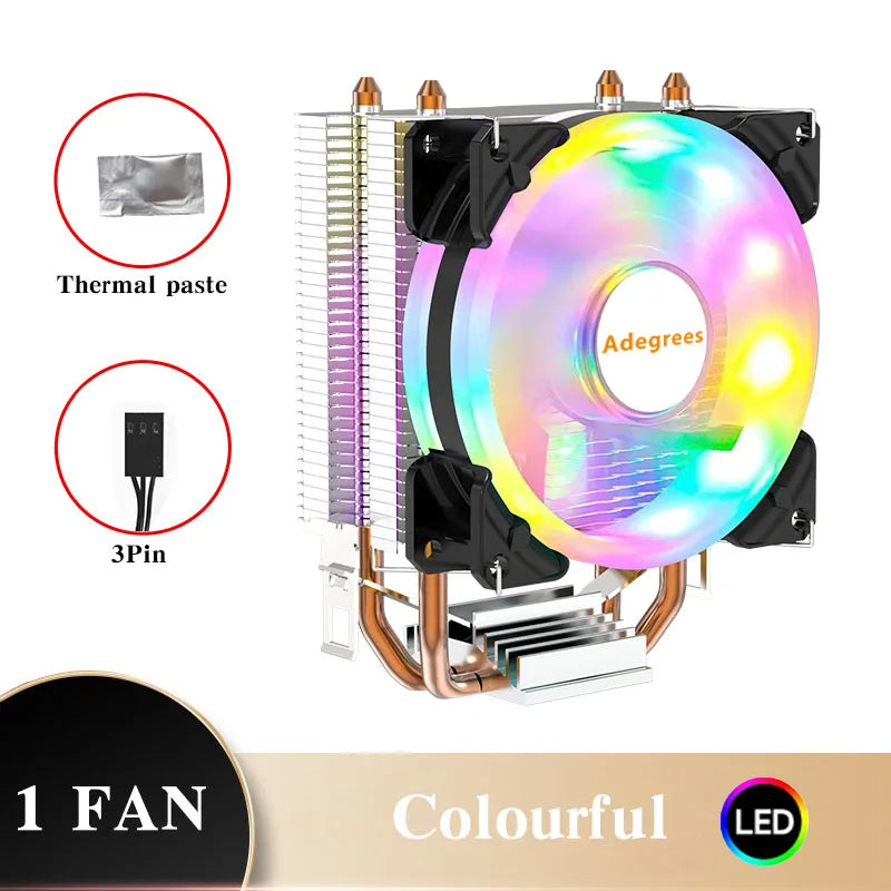 Refroidisseur d'air CPU X79 X99 3 broches PWM 4 broches ventilateur de refroidissement de processeur silencieux pour Intel LGA 1151 1155 1200 1700 2011 AMD AM3 AM4 radiateur PC