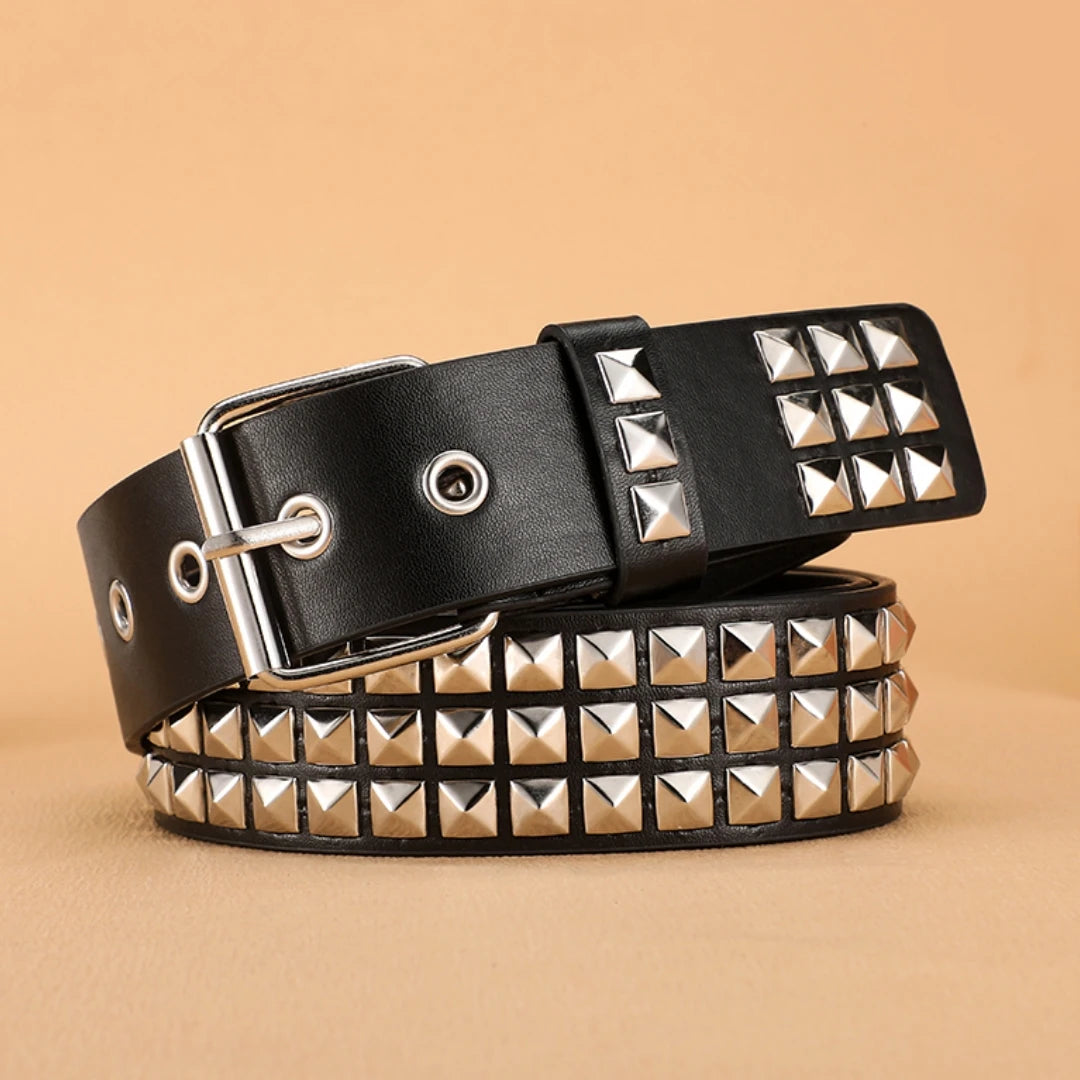 Trendy Rivet Heavy Metal Belt Men Women Punk Nightclub Rock Style Belt Jeans Belt Y2K Belt Fashion Decoration Women Belt