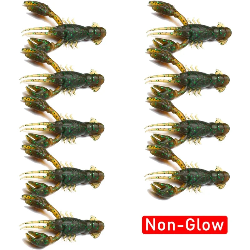 5/10/20 pièces leurres de poisson souples appâts de crevettes artificiels matériel de pêche homard écrevisses ver anguille aiguille nageurs gabarits outils de pêche
