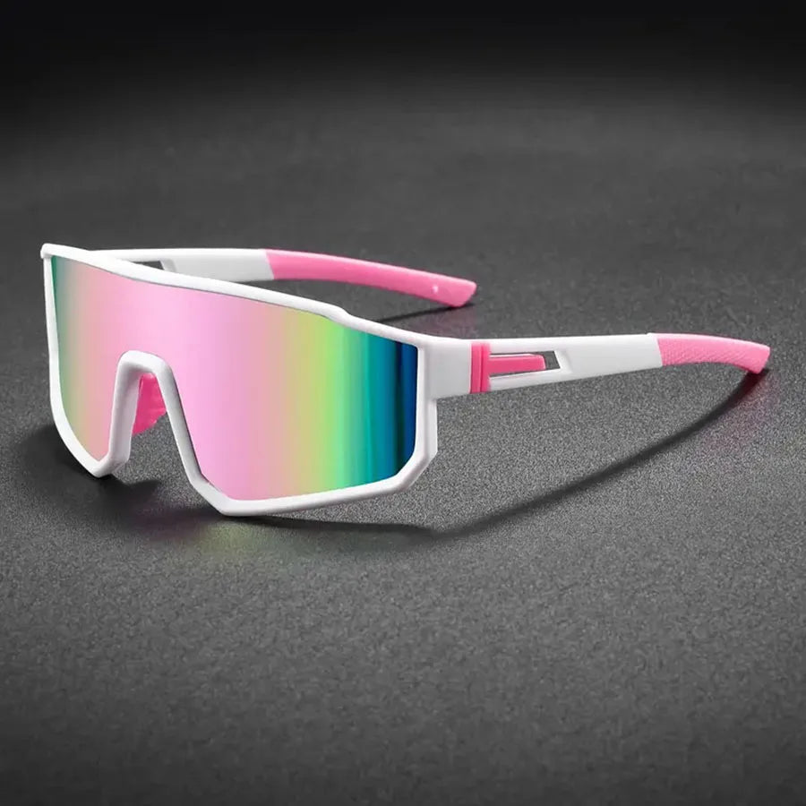 Lunettes de cyclisme surdimensionnées pour hommes, vélo, coupe-vent, revêtement coloré, lunettes de soleil pour Sports de plein air, moto