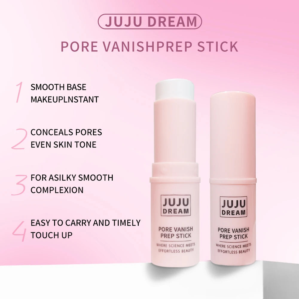 JUJU DREAM Pore Vanish Prep Stick - Pore Minimizing Prep Stick, Face Makeup Primer, Oil Control, for Smooth Makeup