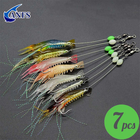 3 pièces/7 pièces leurres de crevettes leurres de pêche appâts de pêche artificiels Isca Ascesorios artificiels Pesca