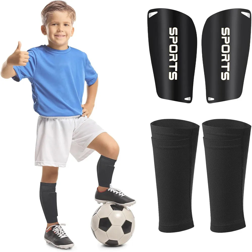 Protège-Tibias Football EVA avec Manchons — Enfants, Ados & Adultes