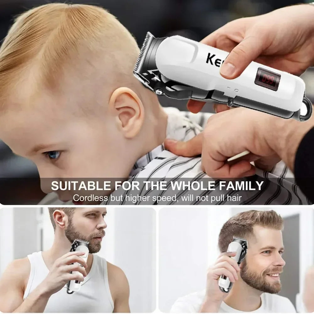 Kemei cortadora de pelo Km-809A Km-2299 Km-2024 cortadora de barba inalámbrica UBS Recargable potentes cortadoras de pelo eléctricas para hombres