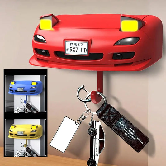 Porte-clés phare ouvert de voiture, lumière initiale, support mural, crochets pour clés, porte-clés d'entrée pratique, cintres pour clés