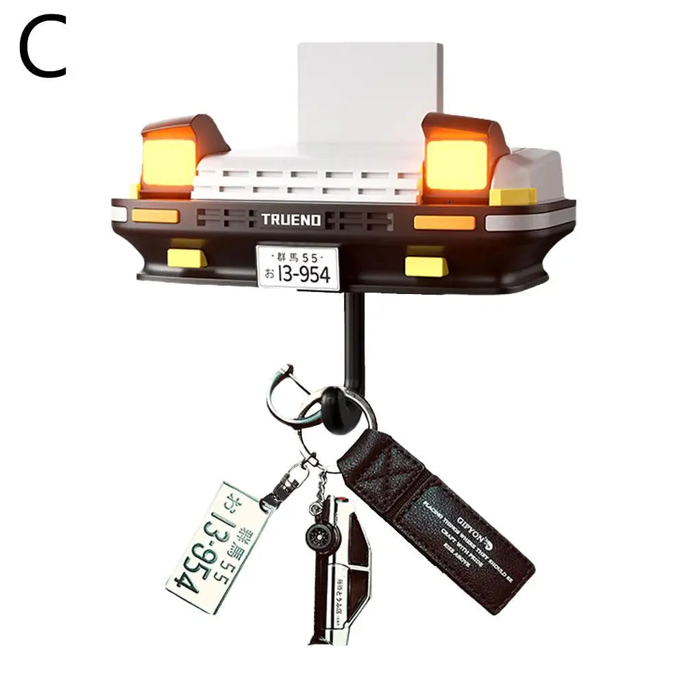 AE86-porte-clés phare de voiture, décoration créative pour la maison et les personnes âgées, porte-clés mural, crochet adhésif pour clé de maison