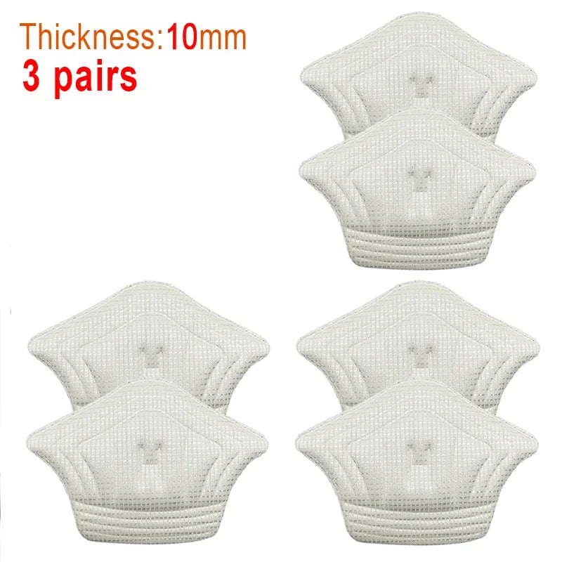 Plantillas Parche Almohadillas de talón para Zapatillas, Adhesivo Trasero, Ajustable, Antidesgaste, Almohadilla para Pies, Inserción de Plantilla, 3 Pares/6 Piezas