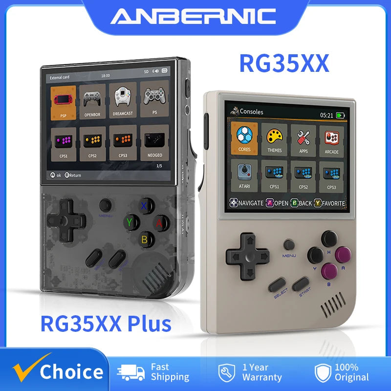 Console de jeu rétro portable — écran IPS 3,5", Linux, WiFi, Bluetooth, HDMI, 5000+ jeux, 64 Go